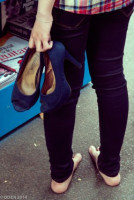 Sapatos com salto muito alto